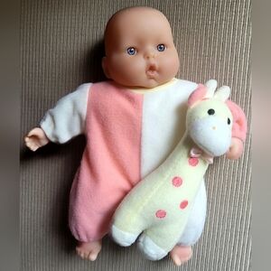 BERENGUER Cuddle Baby Doll Soft Body With The Giraffe.8"